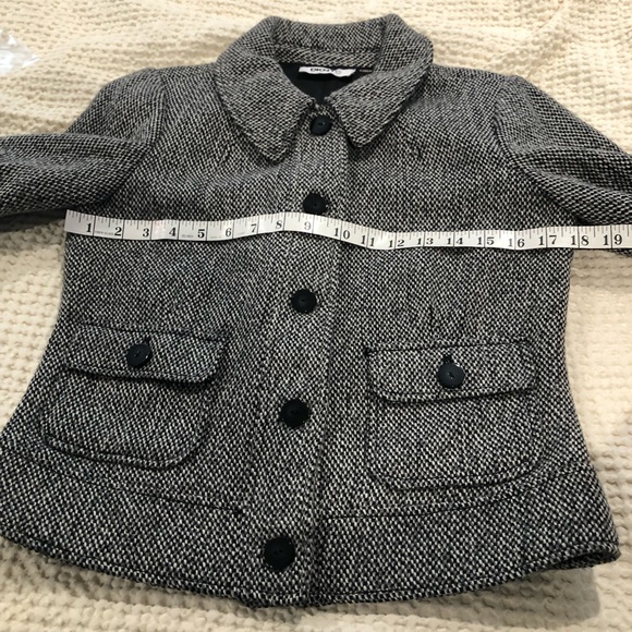 DKNYC Black Speckled Wool Blend Miniskirt Suit Set Sz. 4 - Picture 10 of 12